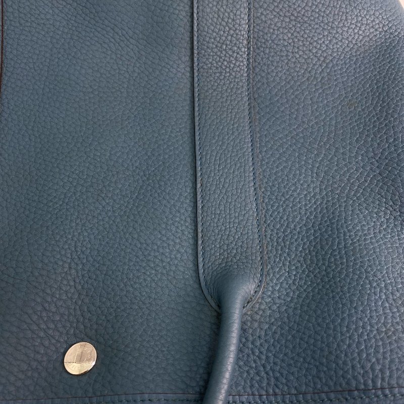 △ Hermes 愛馬仕 Grey Blue Negonda Calfskin Palladium Plated Metal Garden Party 36 Tote Bag Stamp [P] 灰藍色壓紋小牛皮鍍鈀金屬托特袋[P]刻 - 257023820-12