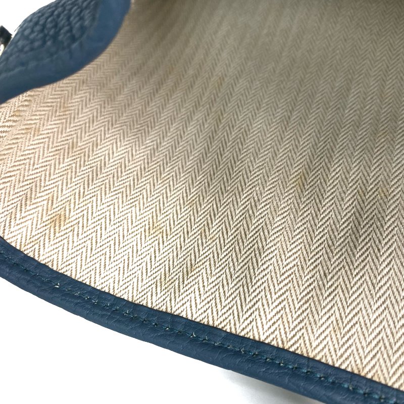 △ Hermes 愛馬仕 Grey Blue Negonda Calfskin Palladium Plated Metal Garden Party 36 Tote Bag Stamp [P] 灰藍色壓紋小牛皮鍍鈀金屬托特袋[P]刻 - 257023820-20