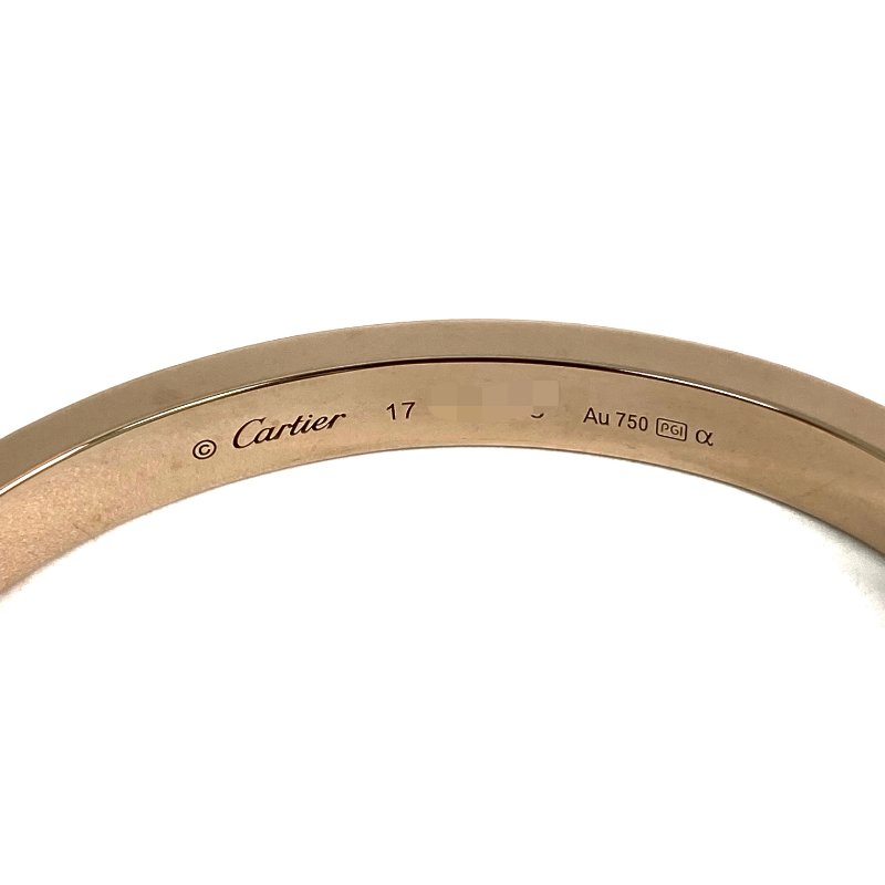 △ Cartier 卡地亞 18K Rose Gold Diamonds Love Bangle #17 46.19g 18K玫瑰金鑽石手鐲 - 257024048-5