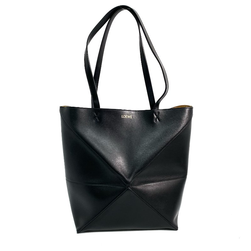 △ Loewe 羅意威 Black Calfskin Puzzle Fold Shoulder Bag 黑色小牛皮肩背袋 - 257024144-1