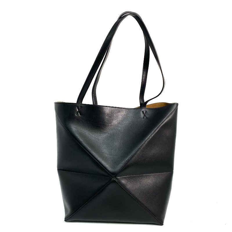 △ Loewe 羅意威 Black Calfskin Puzzle Fold Shoulder Bag 黑色小牛皮肩背袋 - 257024144-2