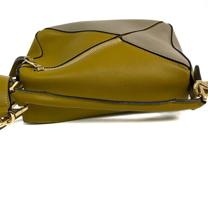 △ Loewe 羅意威 Beige, Yellow Brown And Grey Calfskin Puzzle 2 Way Bag 米白色, 土黃色, 灰色小牛皮兩用袋 - 257023987-10