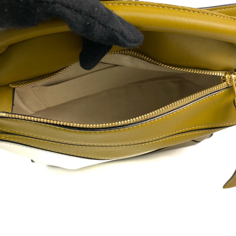 △ Loewe 羅意威 Beige, Yellow Brown And Grey Calfskin Puzzle 2 Way Bag 米白色, 土黃色, 灰色小牛皮兩用袋 - 257023987-15