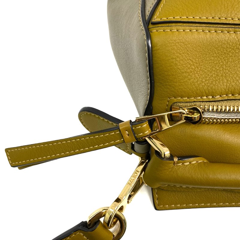 △ Loewe 羅意威 Beige, Yellow Brown And Grey Calfskin Puzzle 2 Way Bag 米白色, 土黃色, 灰色小牛皮兩用袋 - 257023987-20