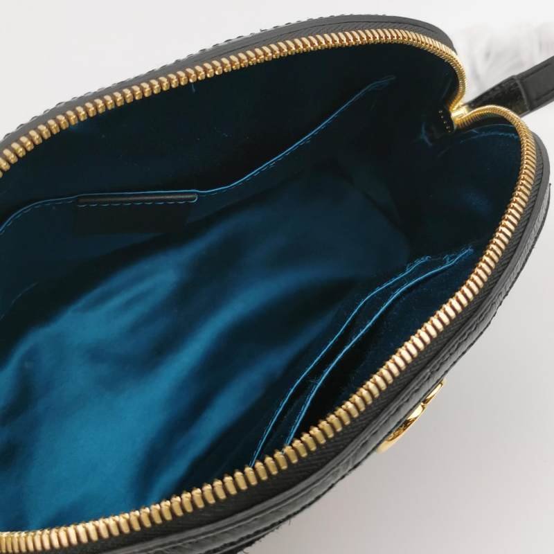 Gucci Ophidia小號帆布翻毛皮油蠟皮撞色條紋雙G斜挎包單肩包-6