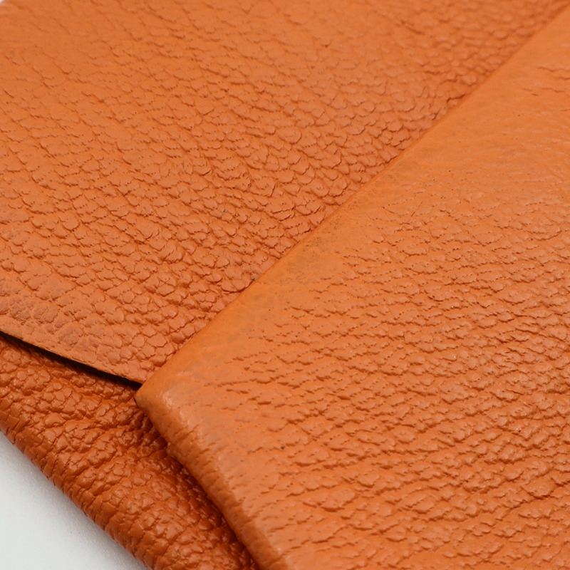 HERMES Chevre皮革Bastia Coin Case銀扣零錢包Orange-13