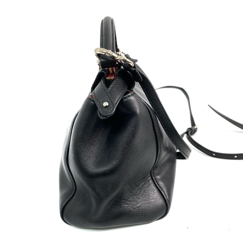 △ Fendi 芬迪 Black Calfskin Peekaboo Mini 2 Way Bag 8BN244 黑色小牛皮兩用袋 - 257024219-2