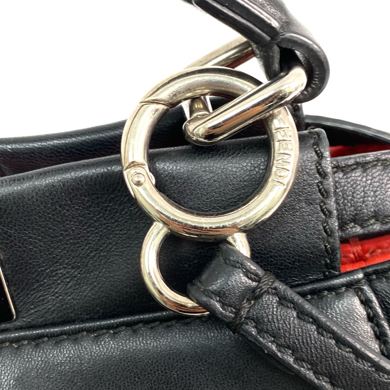 △ Fendi 芬迪 Black Calfskin Peekaboo Mini 2 Way Bag 8BN244 黑色小牛皮兩用袋 - 257024219-12