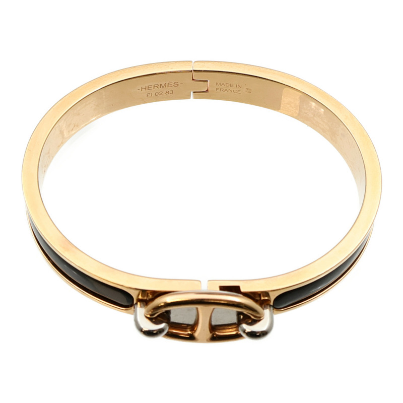 HERMES 金屬/琺瑯Mini Clic Chaine d'Ancre Bracelet手鐲-4