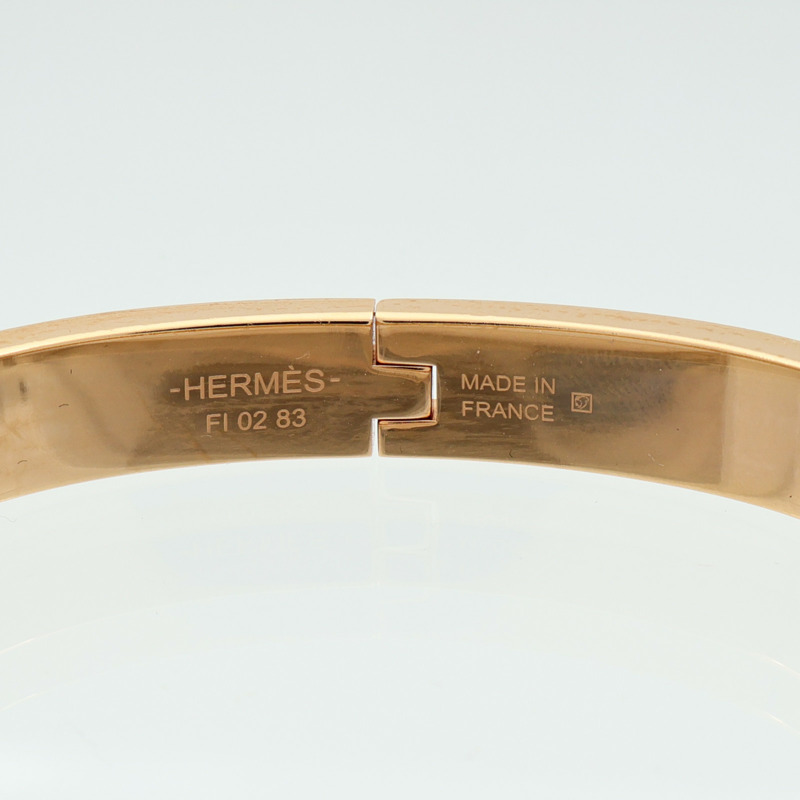 HERMES 金屬/琺瑯Mini Clic Chaine d'Ancre Bracelet手鐲-8
