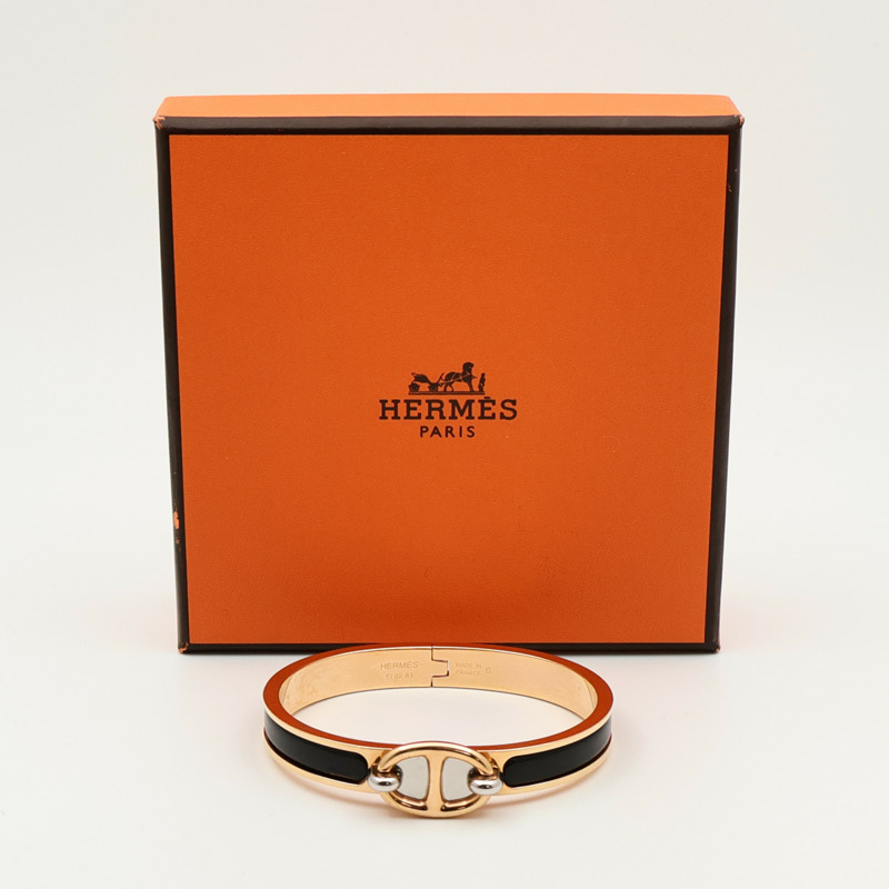 HERMES 金屬/琺瑯Mini Clic Chaine d'Ancre Bracelet手鐲-10