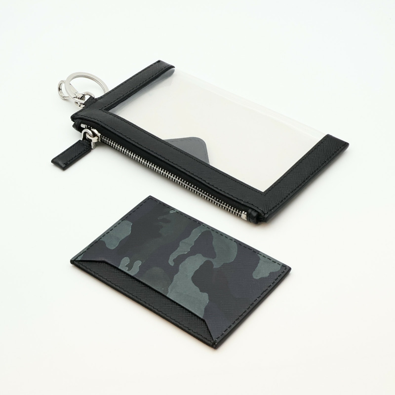 PRADA 皮革Card Case銀扣卡片套-3