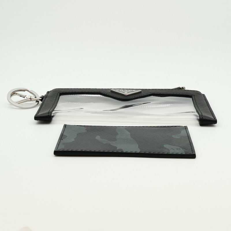 PRADA 皮革Card Case銀扣卡片套-9
