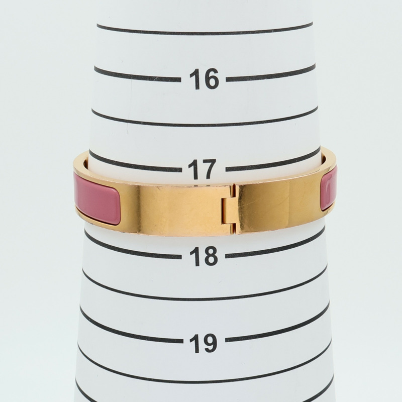 HERMES 金屬/琺瑯Clic H手鐲-9