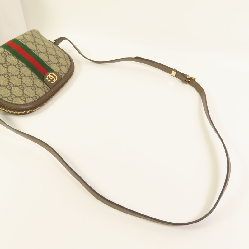 GUCCI 塗層帆布Ophidia GG Pouch金扣肩背袋-4