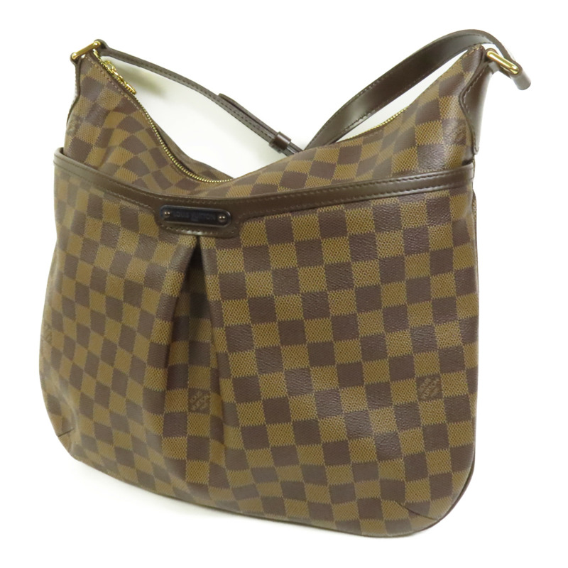 LOUIS VUITTON Damier Bloomsbury PM金扣肩背袋棕色-2