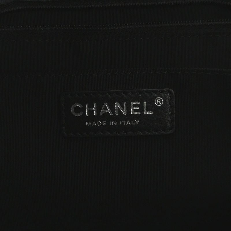 Chanel BoyBag牛皮拼色方形雙C鎖扣單肩包-7