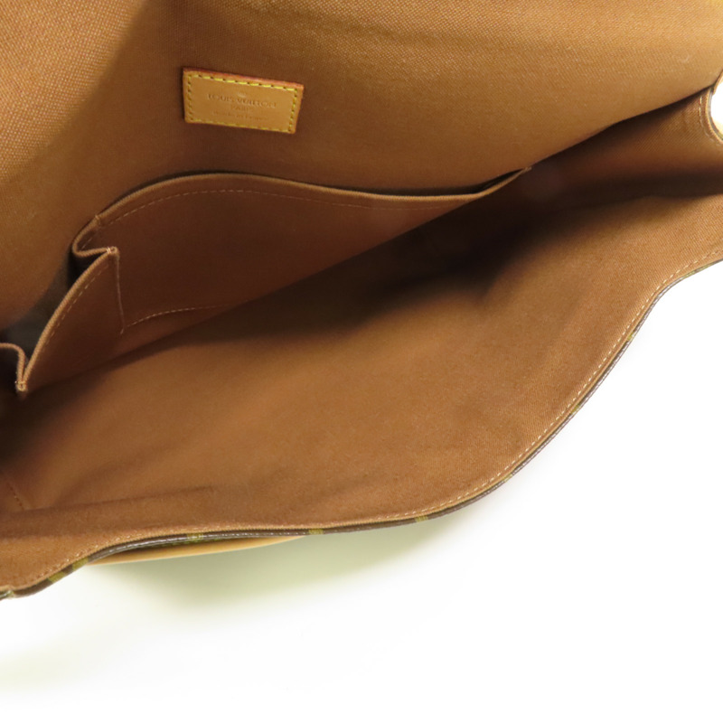 LOUIS VUITTON Monogram Bosphore金扣肩背袋棕色-4