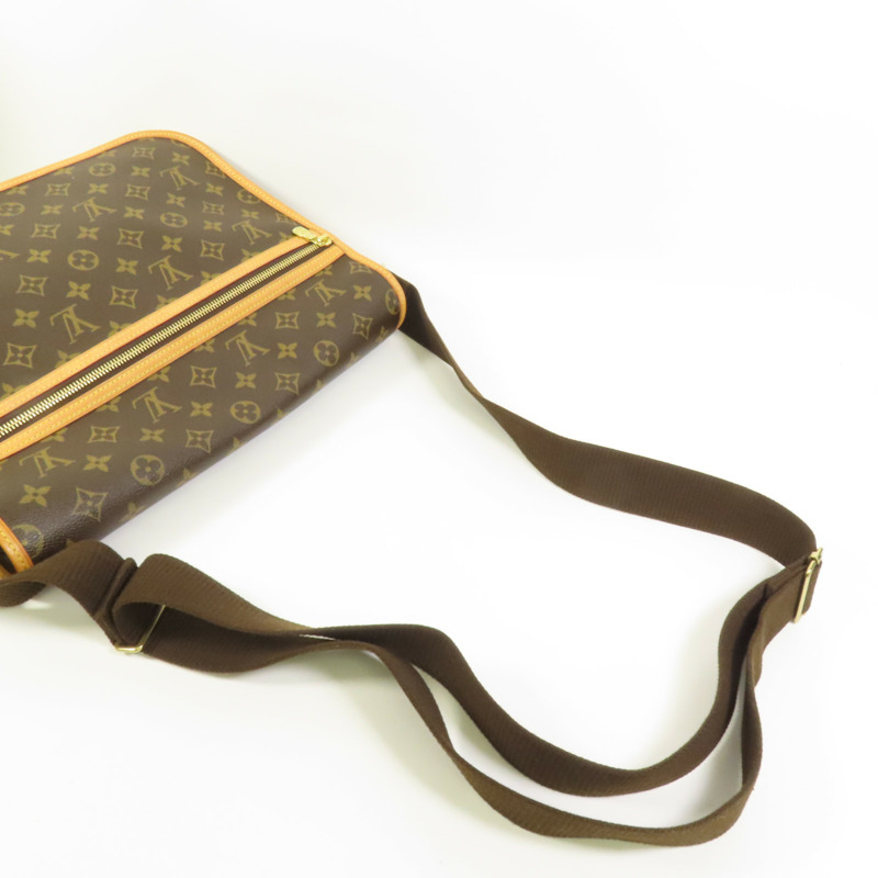 LOUIS VUITTON Monogram Bosphore金扣肩背袋棕色-5