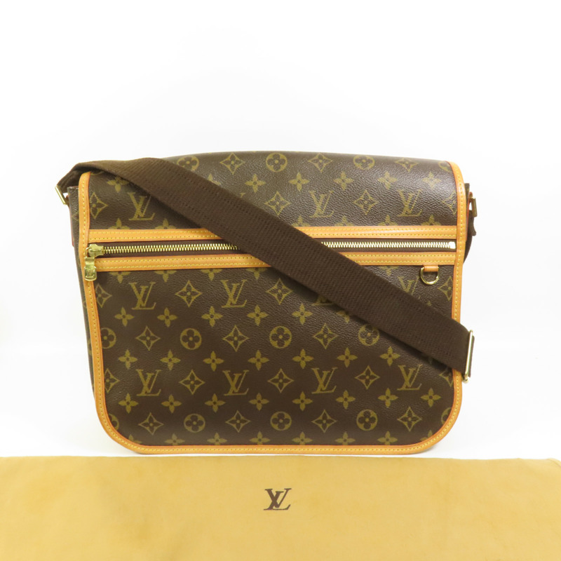 LOUIS VUITTON Monogram Bosphore金扣肩背袋棕色-9