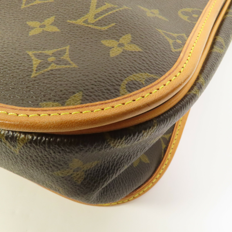 LOUIS VUITTON Monogram Bosphore金扣肩背袋棕色-11