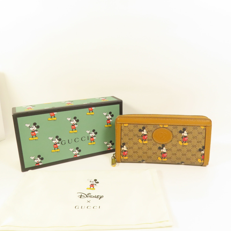 GUCCI 塗層帆布GG Supreme長錢包-10