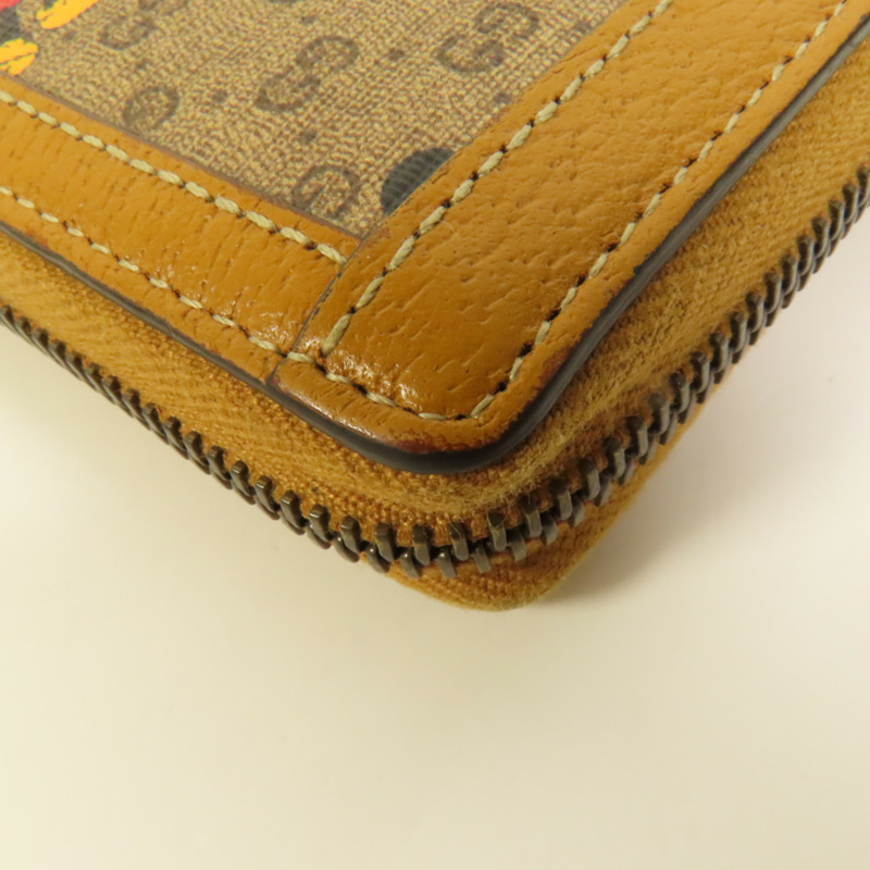 GUCCI 塗層帆布GG Supreme長錢包-13