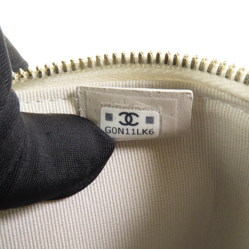 CHANEL 牛皮皮革Vanity Case金扣鏈帶手挽肩背兩用袋-8