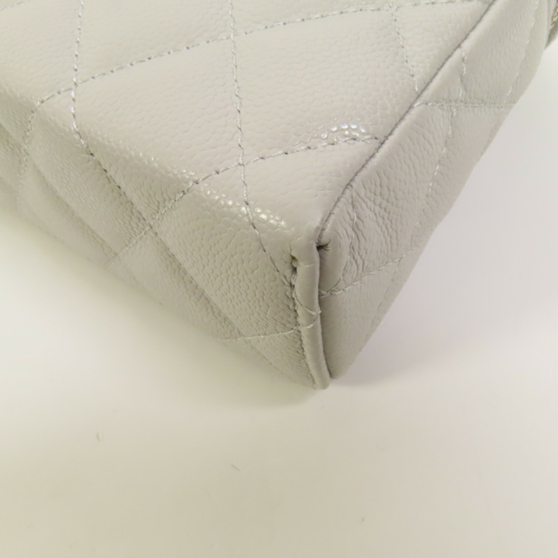 CHANEL 牛皮皮革Vanity Case金扣鏈帶手挽肩背兩用袋-11