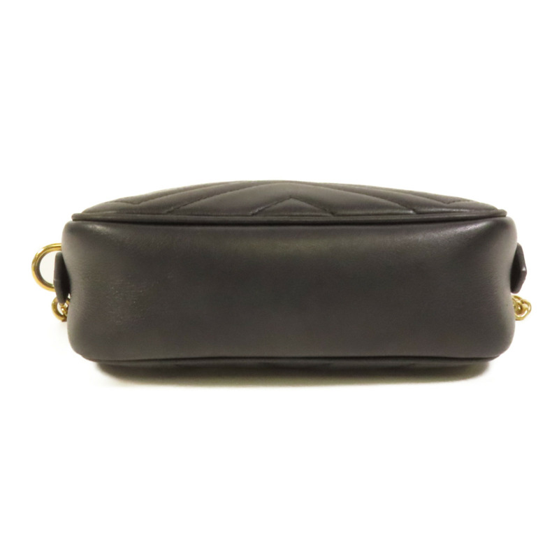 GUCCI 牛皮皮革GG Marmont Mini金扣肩背袋-3