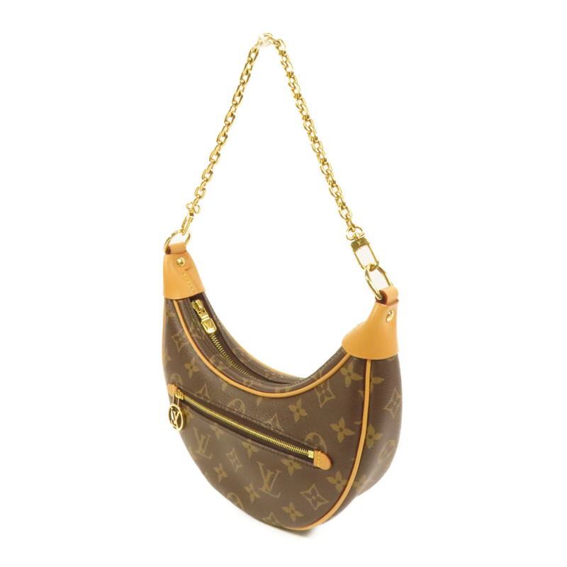 LOUIS VUITTON Monogram Loop金扣肩背袋棕色-2