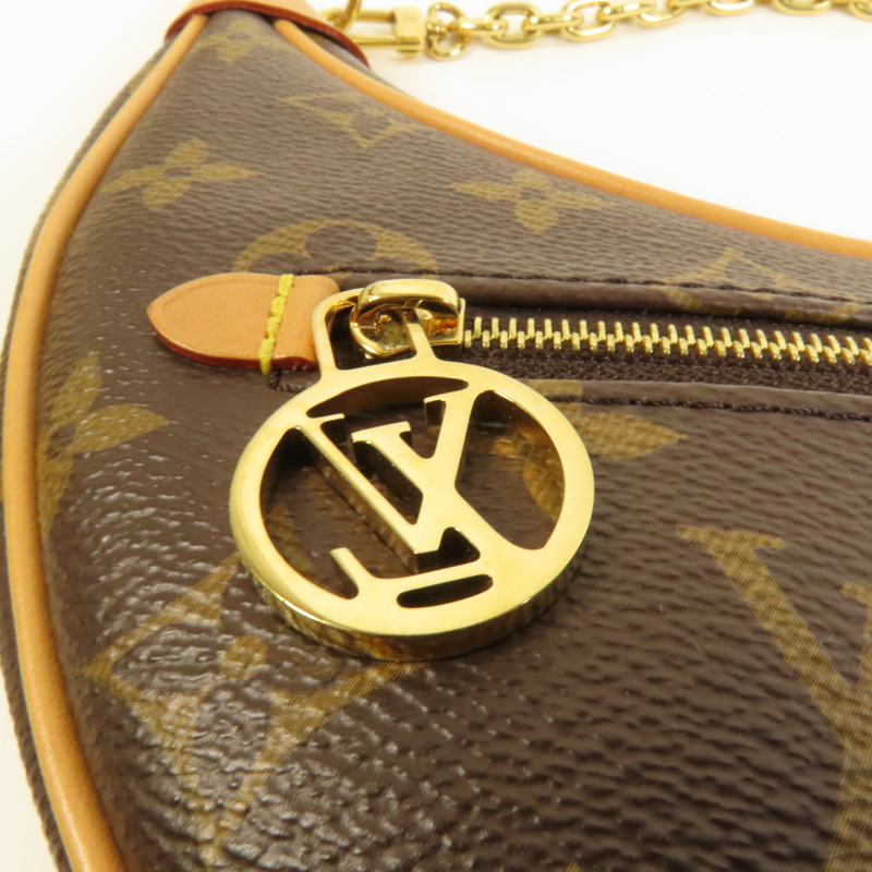 LOUIS VUITTON Monogram Loop金扣肩背袋棕色-6