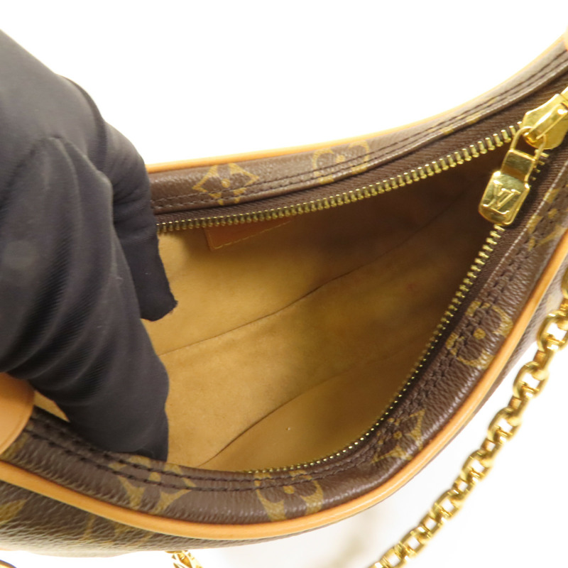 LOUIS VUITTON Monogram Loop金扣肩背袋棕色-7