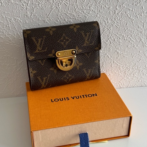 LV花紋金釦烏瑪舒曼三折短夾