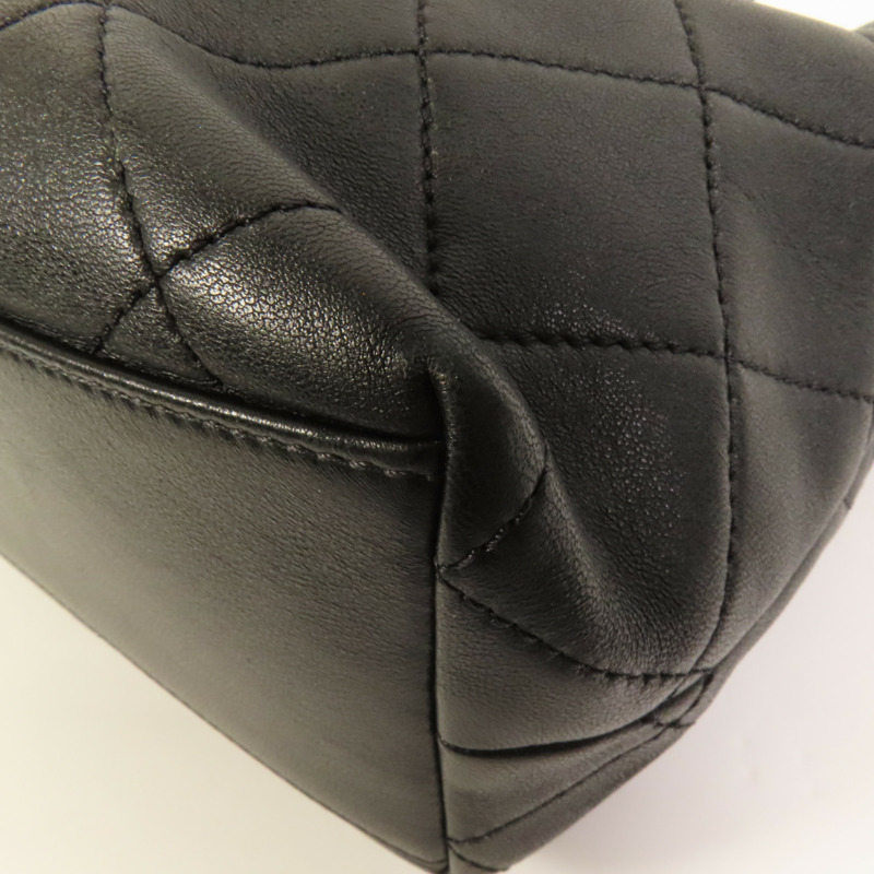 CHANEL 牛皮皮革Chain Shoulder金扣鏈帶肩背袋-13