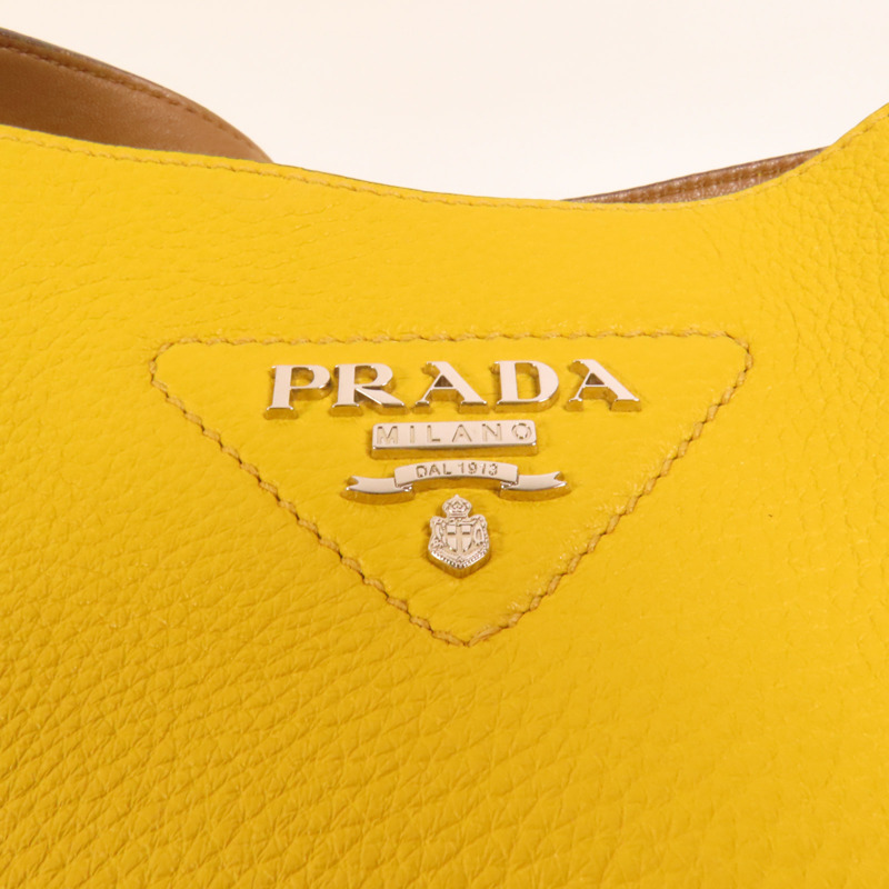PRADA 牛皮皮革Hobo手挽袋-5