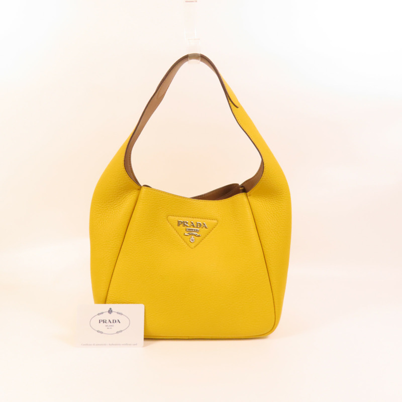 PRADA 牛皮皮革Hobo手挽袋-8
