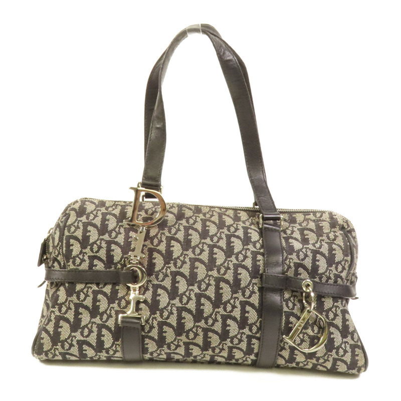 Dior 帆布Vintage Hand Bag銀扣手挽袋-0