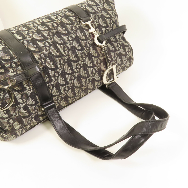 Dior 帆布Vintage Hand Bag銀扣手挽袋-4