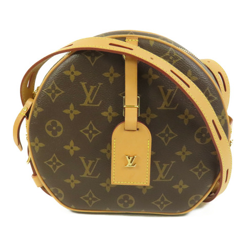 LOUIS VUITTON Monogram Boite Chapeau Souple金扣肩背袋棕色