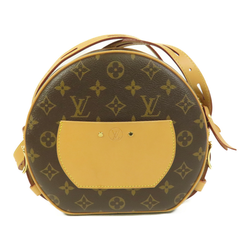LOUIS VUITTON Monogram Boite Chapeau Souple金扣肩背袋棕色-1