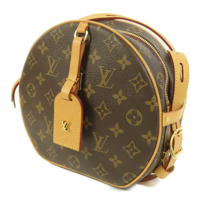 LOUIS VUITTON Monogram Boite Chapeau Souple金扣肩背袋棕色-2