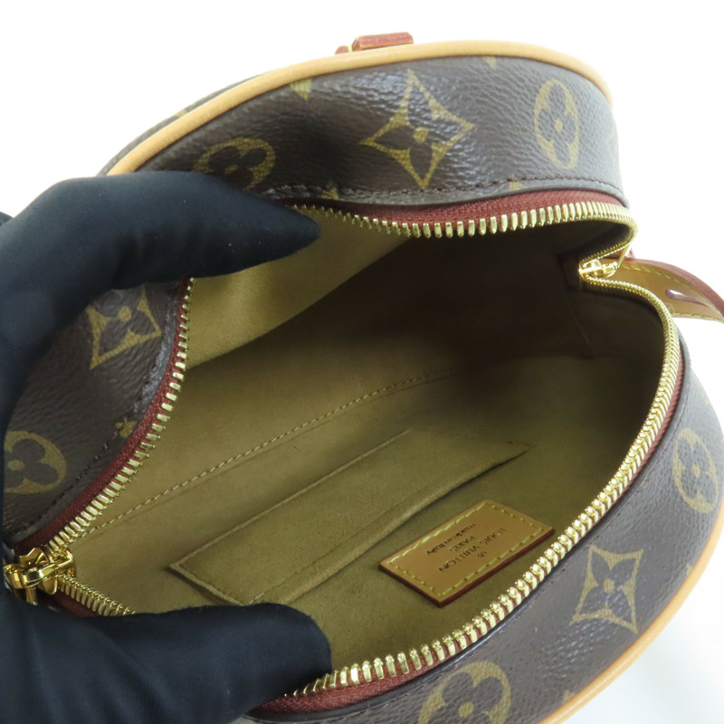 LOUIS VUITTON Monogram Boite Chapeau Souple金扣肩背袋棕色-8