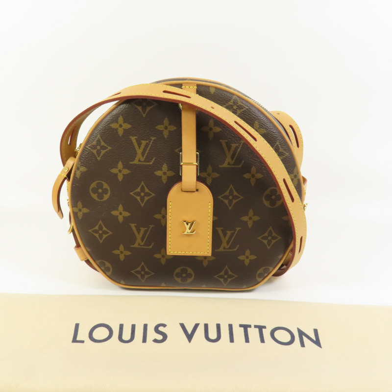 LOUIS VUITTON Monogram Boite Chapeau Souple金扣肩背袋棕色-11