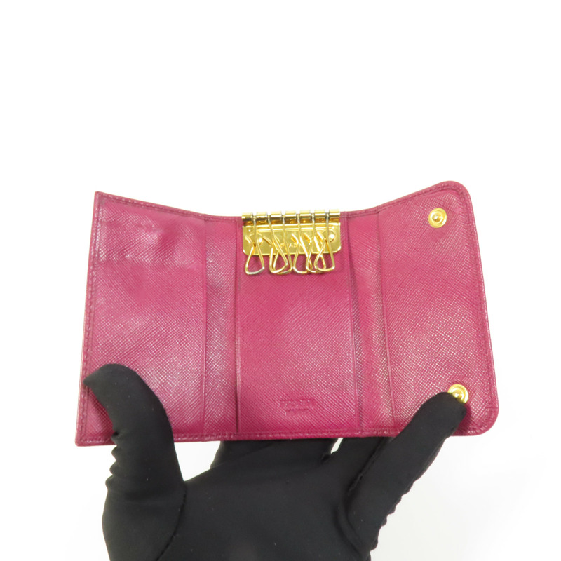 PRADA 牛皮皮革Key Holder鎖匙包-6