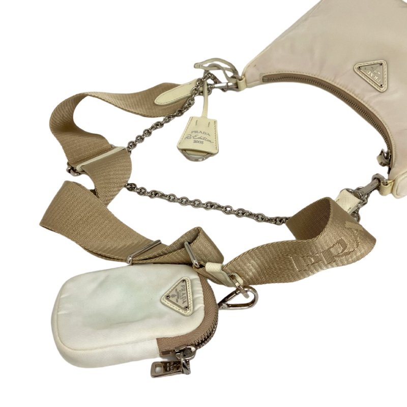 ☆ Prada 普拉達 Beige Nylon 2Way Bag 淺褐色尼龍兩用袋 1BH204 - 257024062-5