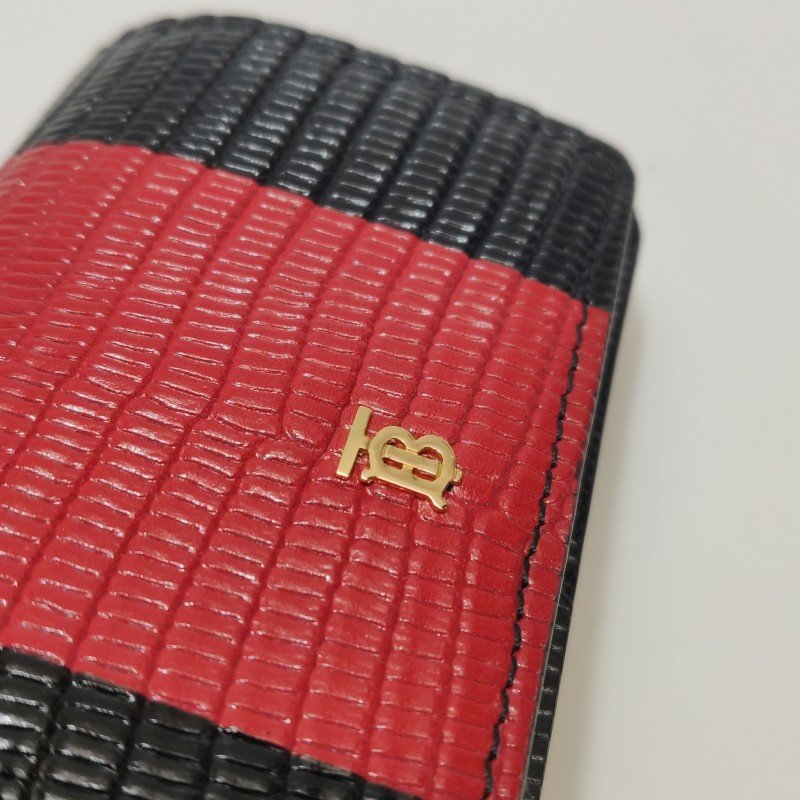 Burberry牛皮拼色TB標誌斜挎包 9.8新-10