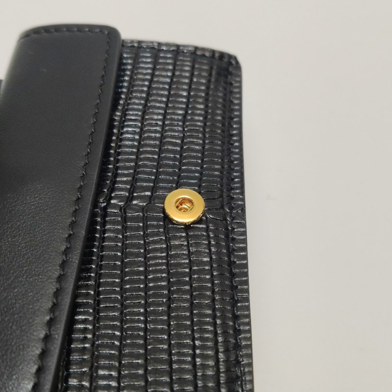 Burberry牛皮拼色TB標誌斜挎包 9.8新-11