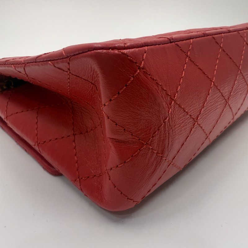 香奈兒2.55紅金單肩斜挎包-13