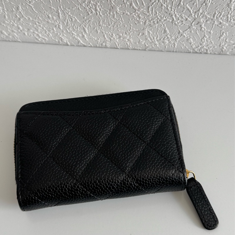 Chanel黑荔枝金雙C ㄇ拉零錢包👛 超好用-5